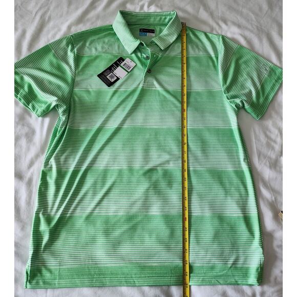 PGA Tour Pro Series Men’s Polo Shirt Size L Green Stripe Golf NWT - Picture 11 of 16